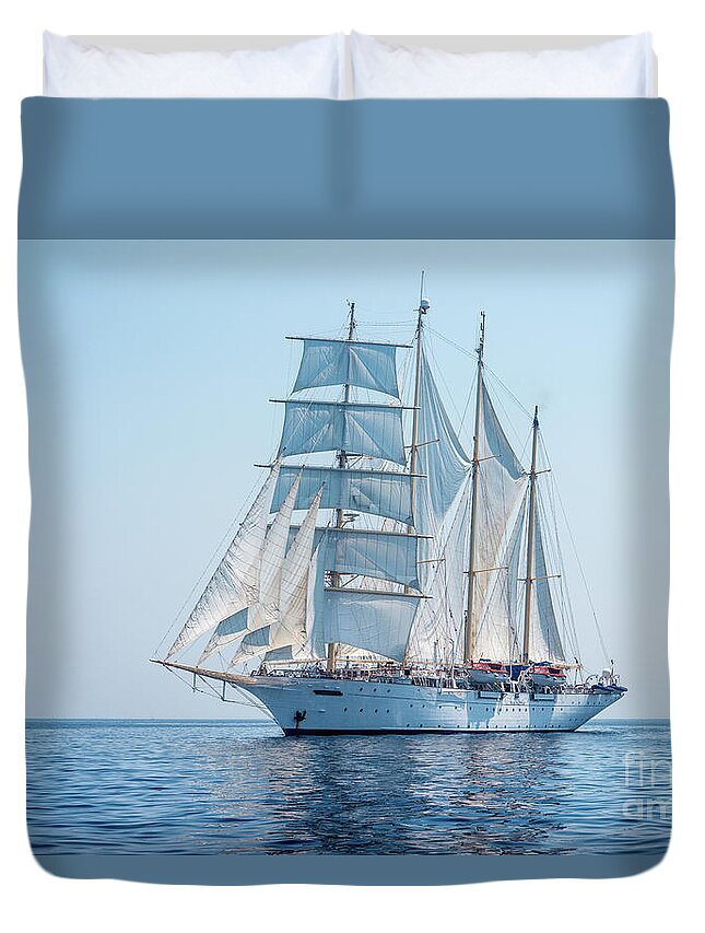 Aegis Duvet Cover featuring the photograph Star Flyer III by Hannes Cmarits