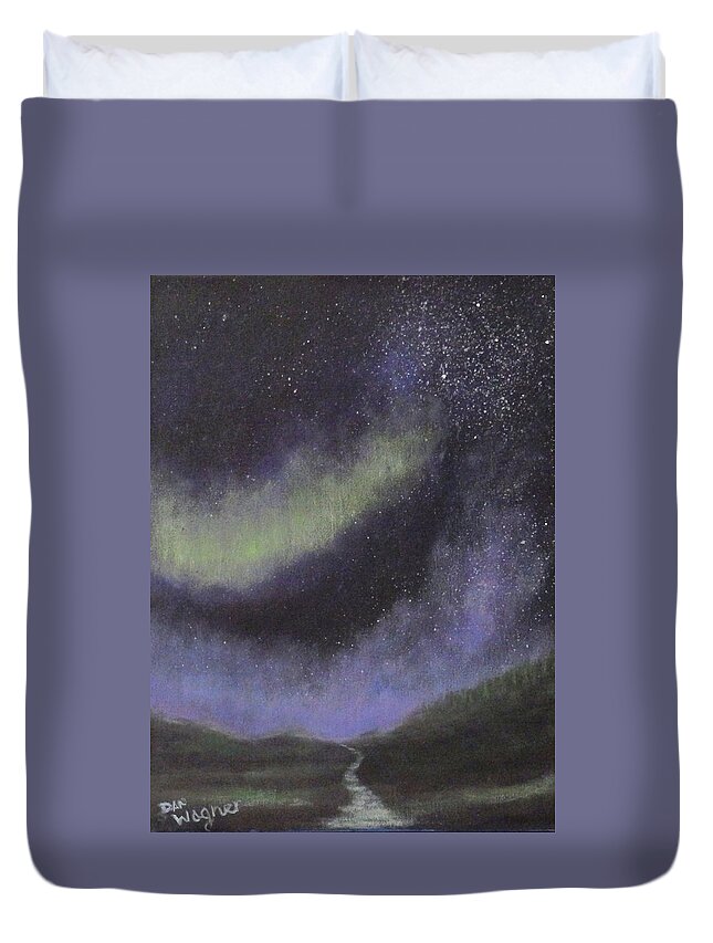 Star Duvet Cover featuring the painting Star Path by Dan Wagner