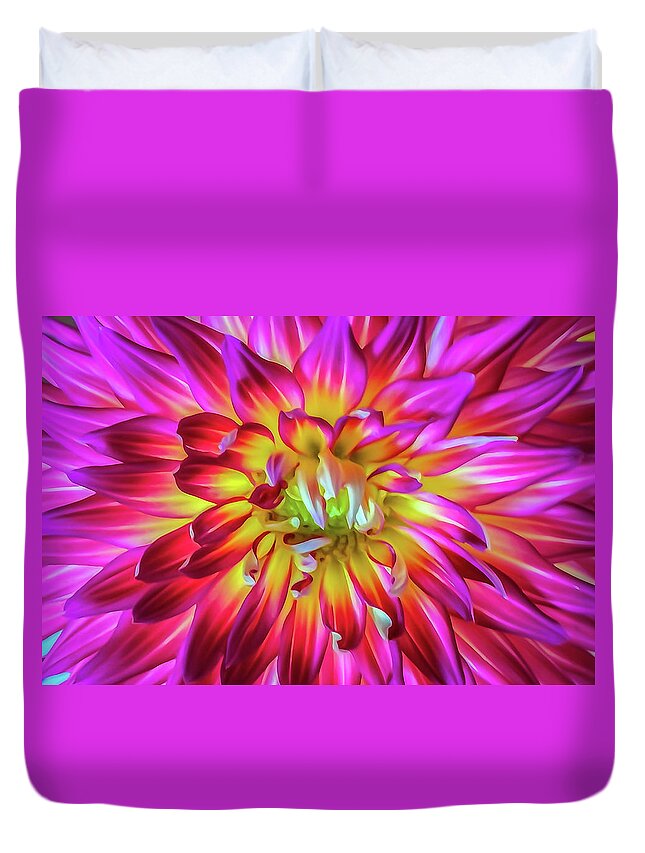 Flower Duvet Cover featuring the photograph Starburst by Tom and Pat Cory