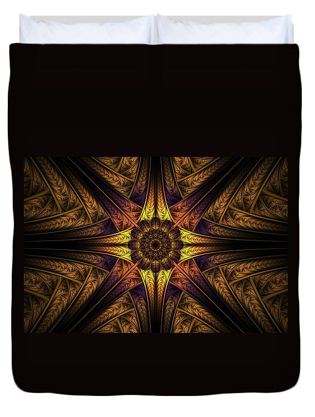 Abstract Duvet Cover featuring the digital art Starlight Starbright by Lyle Hatch