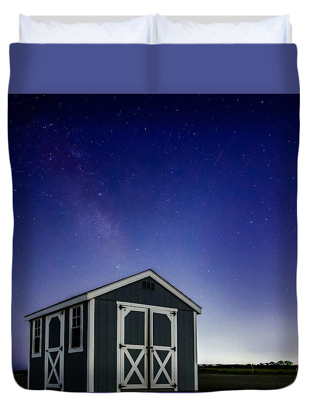 Astronomy Duvet Cover featuring the photograph Starry sky by SAURAVphoto Online Store