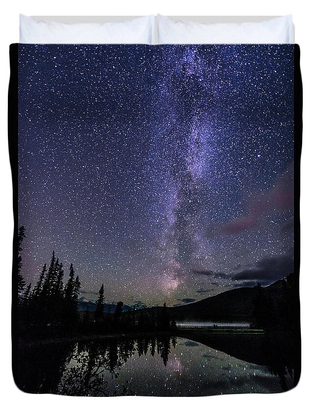 Night Duvet Cover featuring the photograph Starry Starry Night by Alex Lapidus