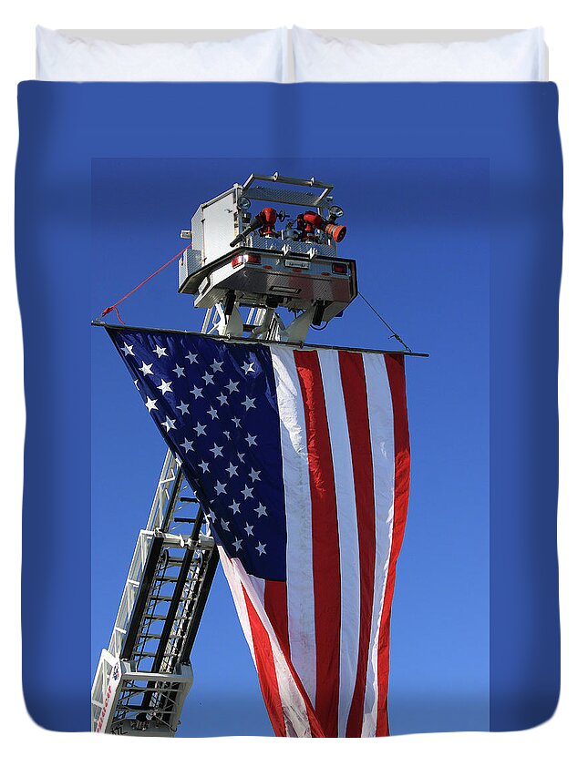 Americana Duvet Cover featuring the photograph Stars and Stripes by Karol Livote