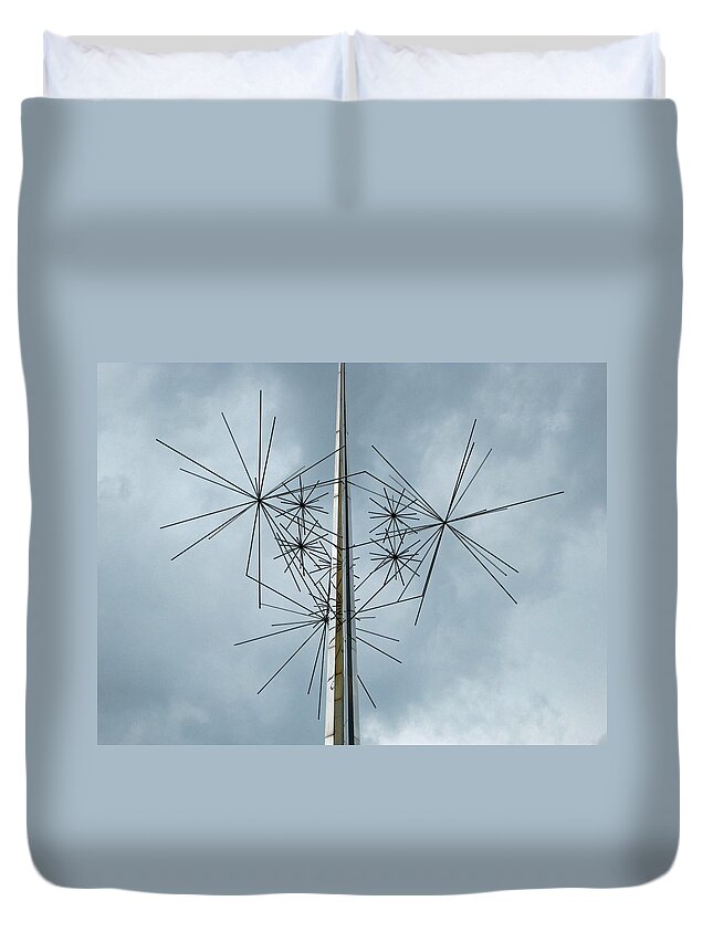 Washington Dc Duvet Cover featuring the photograph Stars at Air and Space by Angie Schutt
