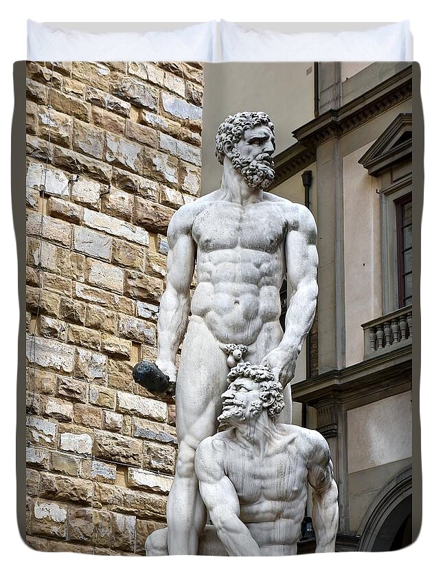 Statue Of Naked Men Duvet Cover For Sale By Jeramey Lende