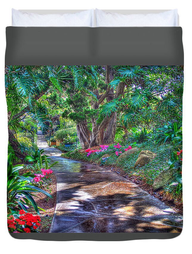 Path Duvet Cover featuring the photograph Stay on your path by TC Morgan