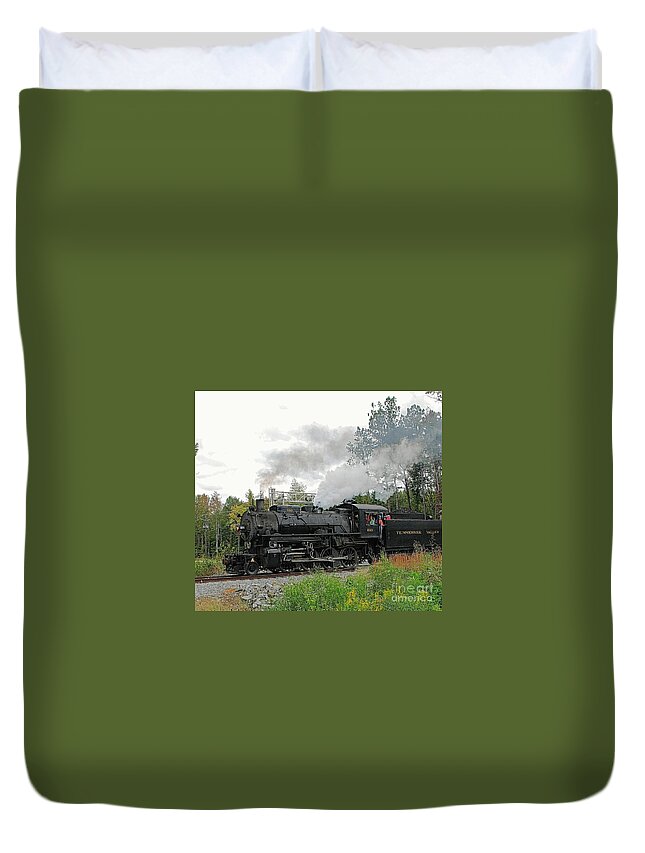 Train Duvet Cover featuring the photograph Steam Train by Pete Trenholm