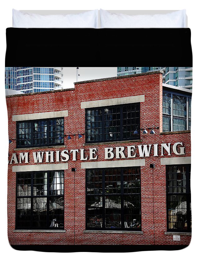 Toronto Duvet Cover featuring the photograph Steam Whistle Brewing by Debbie Oppermann