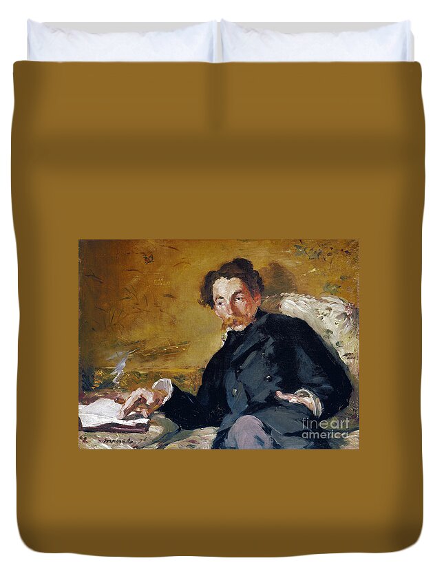 1876 Duvet Cover featuring the painting Stephane Mallarme #2 by Edouard Manet