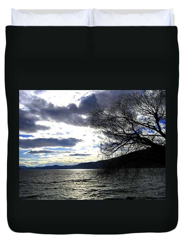 Sunset Duvet Cover featuring the photograph Sterling Silver Sunset by Will Borden