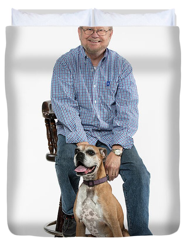 Dog Duvet Cover featuring the photograph Steve Smitha 01 by M K Miller