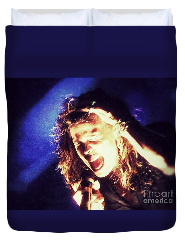 Steven Tyler Duvet Cover featuring the photograph Steven in Color by Traci Cottingham