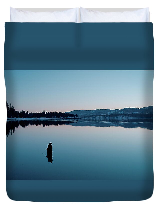 Colville Duvet Cover featuring the photograph Still Blue by Troy Stapek