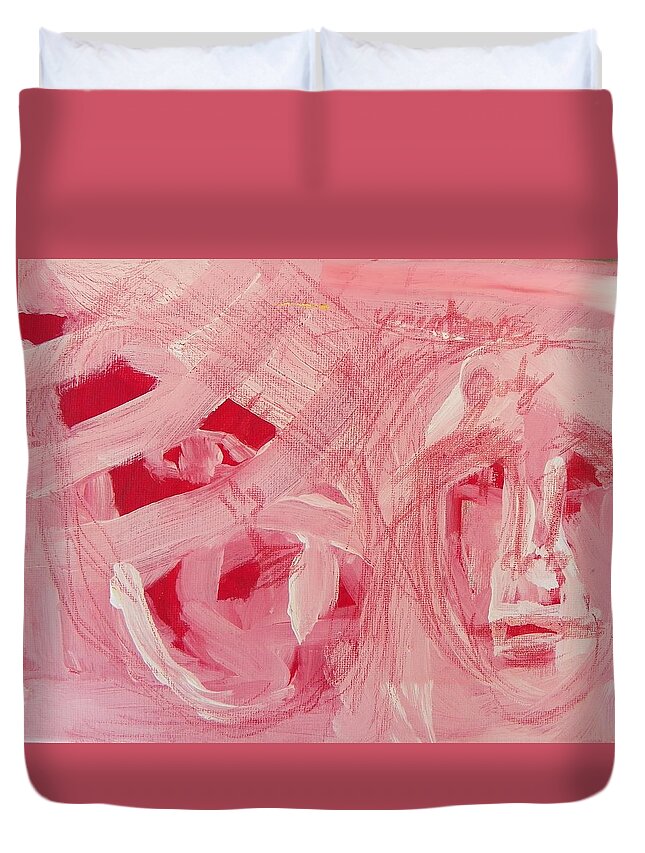 Expressive Duvet Cover featuring the painting Still Love You After All These Years by Judith Redman