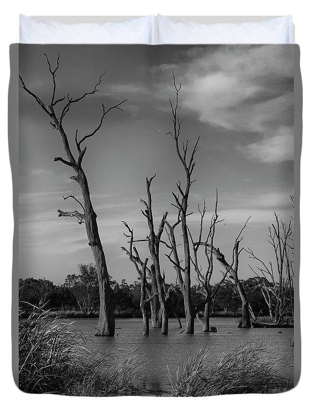 Tree Duvet Cover featuring the photograph Still standing V2 by Douglas Barnard