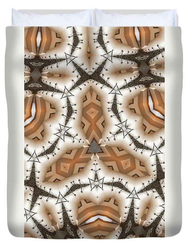 Stitched Duvet Cover featuring the digital art Stitched 2 by Ronald Bissett