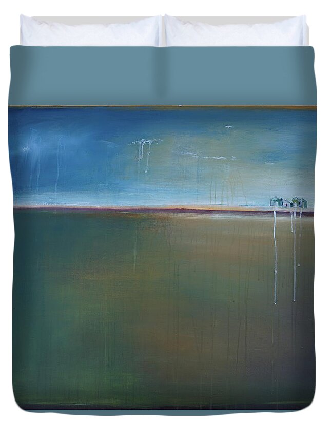 Abstract Expressionism Duvet Cover featuring the painting Storden by Theresa Marie Johnson