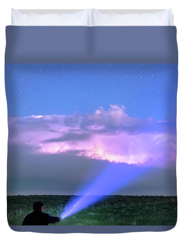 Lightning Duvet Cover featuring the photograph Storm Catcher by James BO Insogna