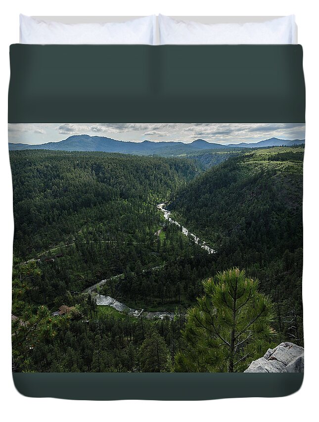 Dakota Duvet Cover featuring the photograph Stratobowl Overlook on Spring Creek by Greni Graph