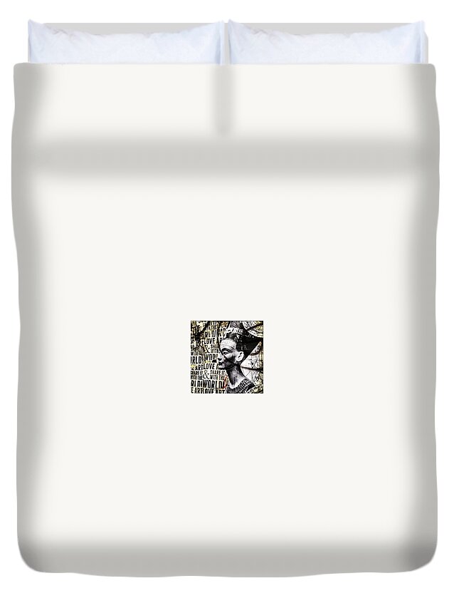 Cleopatra Duvet Cover featuring the photograph Street Art by Diana Rosales 