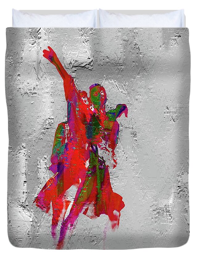 Street Dance Duvet Cover featuring the photograph Street Dance 10 by Jean Francois Gil