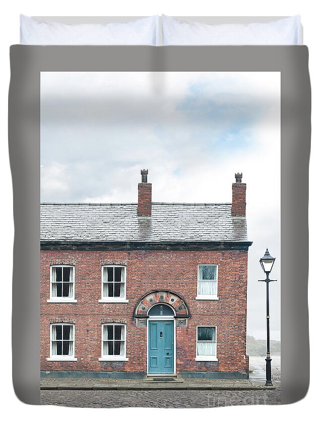 Vintage Duvet Cover featuring the photograph Street Of Working Class Terraced Houses by Lee Avison