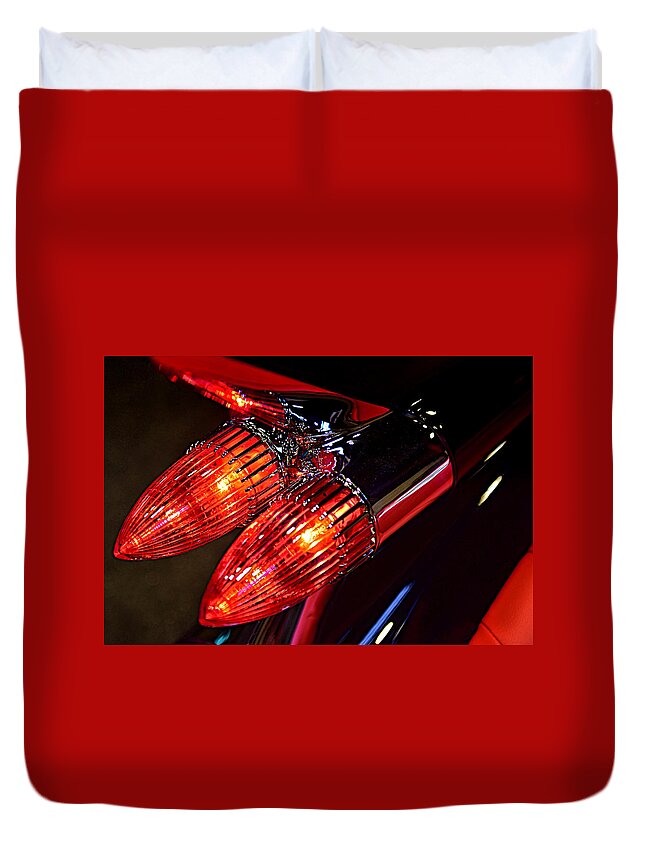 Automobile Duvet Cover featuring the photograph Stylin' Lights by Richard Gehlbach