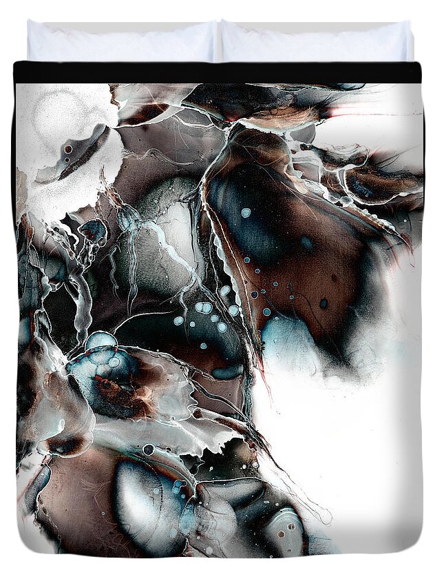 Brown Art Duvet Cover featuring the painting Sublime by Patricia Lintner