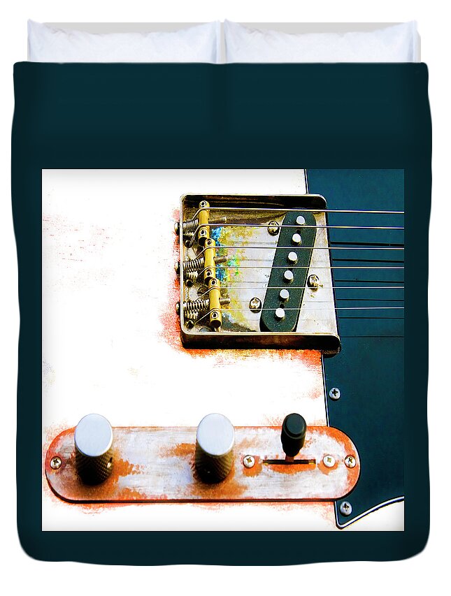 Sugar Kane Duvet Cover featuring the photograph Sugar Kane Telecaster by Micah Offman