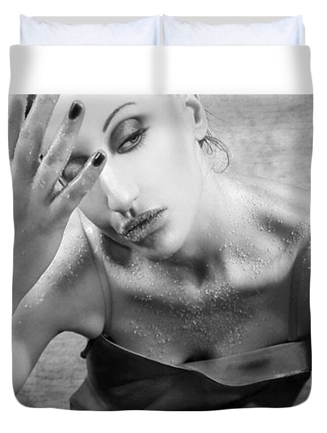 Beauty Duvet Cover featuring the photograph Textured Emotions by Jaeda DeWalt