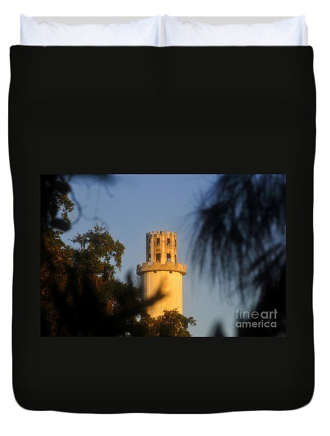 Sulphur Springs Florida Duvet Cover featuring the photograph Sulphur Springs Tower by David Lee Thompson