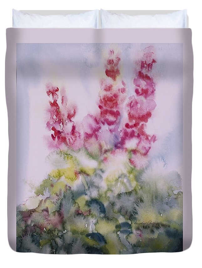 Watercolour Duvet Cover featuring the painting Summer Breeze by Heather Gallup