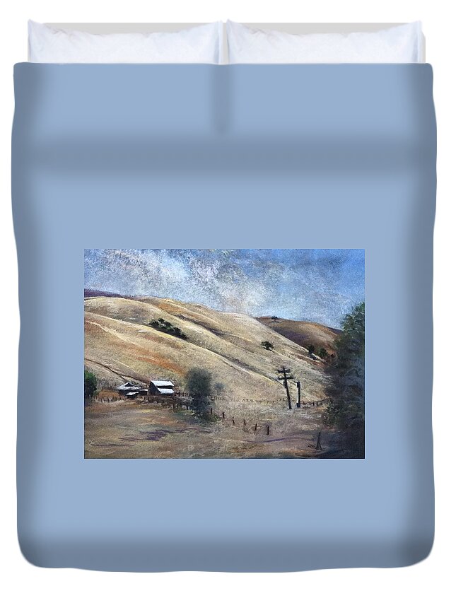 Barn Duvet Cover featuring the pastel Summer Comes Early by Sandra Lee Scott