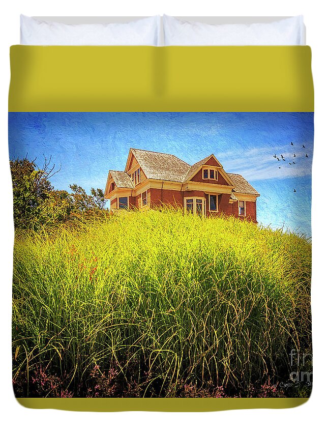 American Duvet Cover featuring the photograph Summer Day in Fort Bragg by Craig J Satterlee