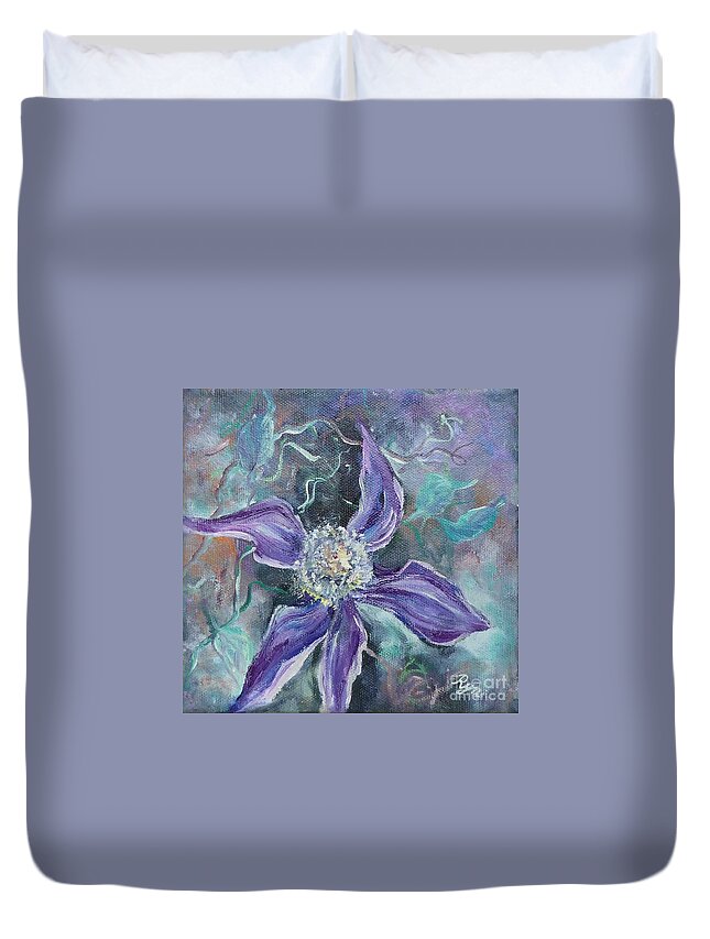 Summer Duvet Cover featuring the painting Summer Flowers No. 3 by Ryn Shell