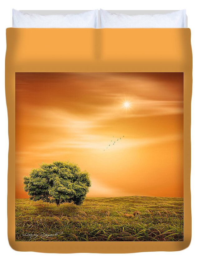Four Seasons Duvet Cover featuring the photograph Summer by Lourry Legarde