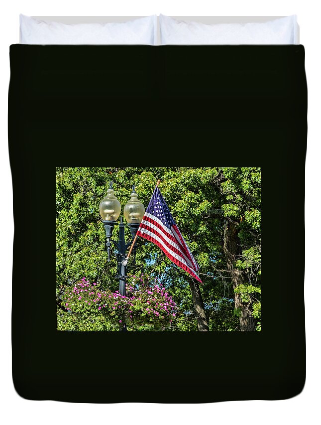 Trees Duvet Cover featuring the photograph Summer on Main Street by Cathy Kovarik