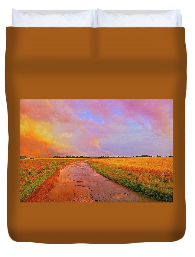 Sand Duvet Cover featuring the photograph Summer Storm Y by Jan W Faul