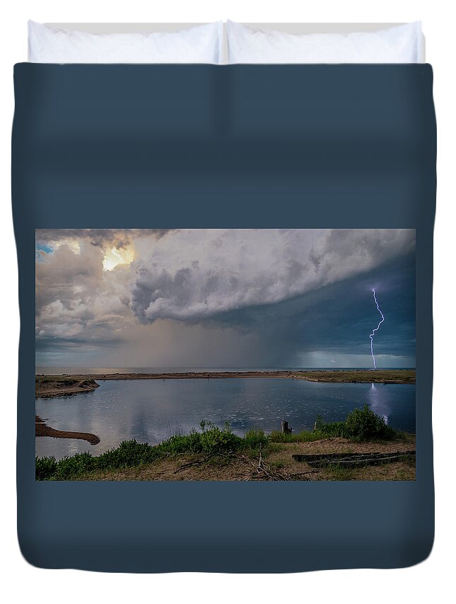 Mouth Of The Sucker River Duvet Cover featuring the photograph Summer Thunderstorm by Gary McCormick