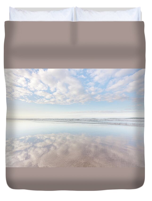 Summer Time Duvet Cover featuring the photograph Summer Time at the beach by Anita Nicholson