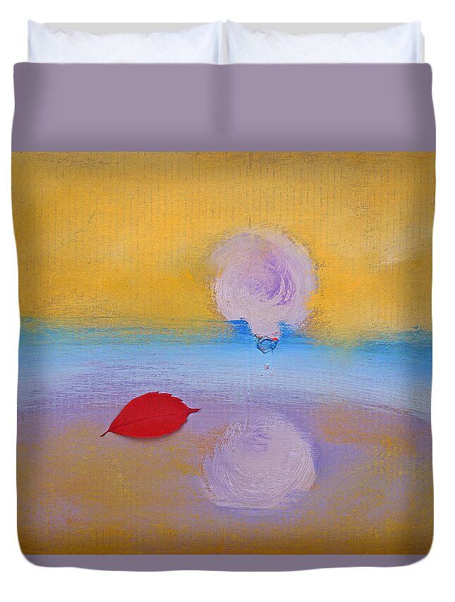 Sunset Duvet Cover featuring the painting Sun Kissed by Charles Stuart