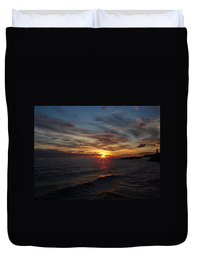 Sun Duvet Cover featuring the photograph Sun Up by Bonfire Photography