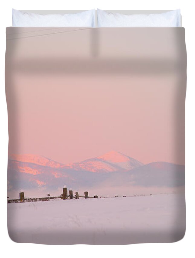 Troystapek Duvet Cover featuring the photograph Sun Up on 12th by Troy Stapek