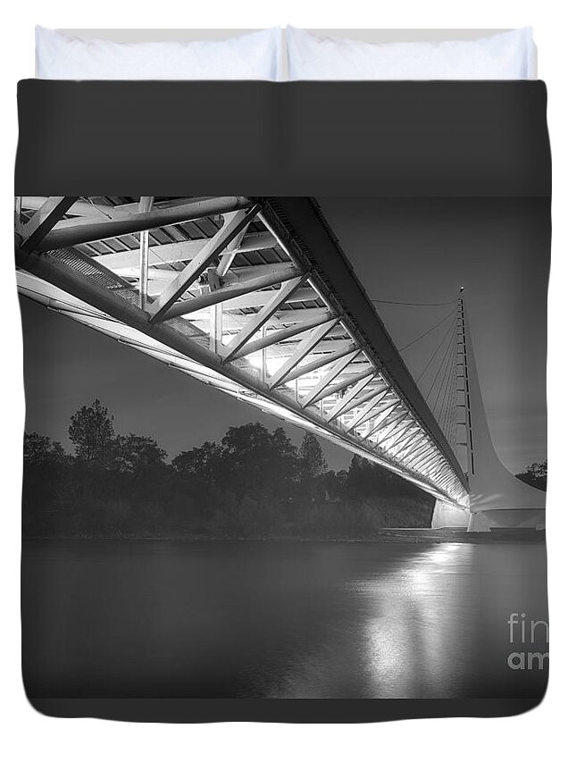  Duvet Cover featuring the photograph Sundial Bridge 5 by Anthony Michael Bonafede