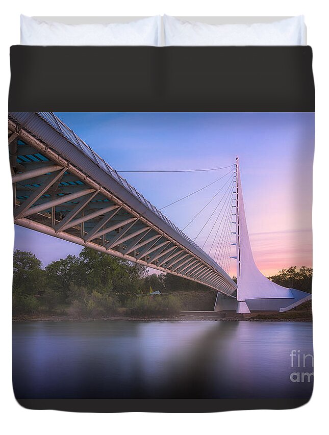 Sundial Bridge Duvet Cover featuring the photograph Sundial Bridge 6 by Anthony Michael Bonafede