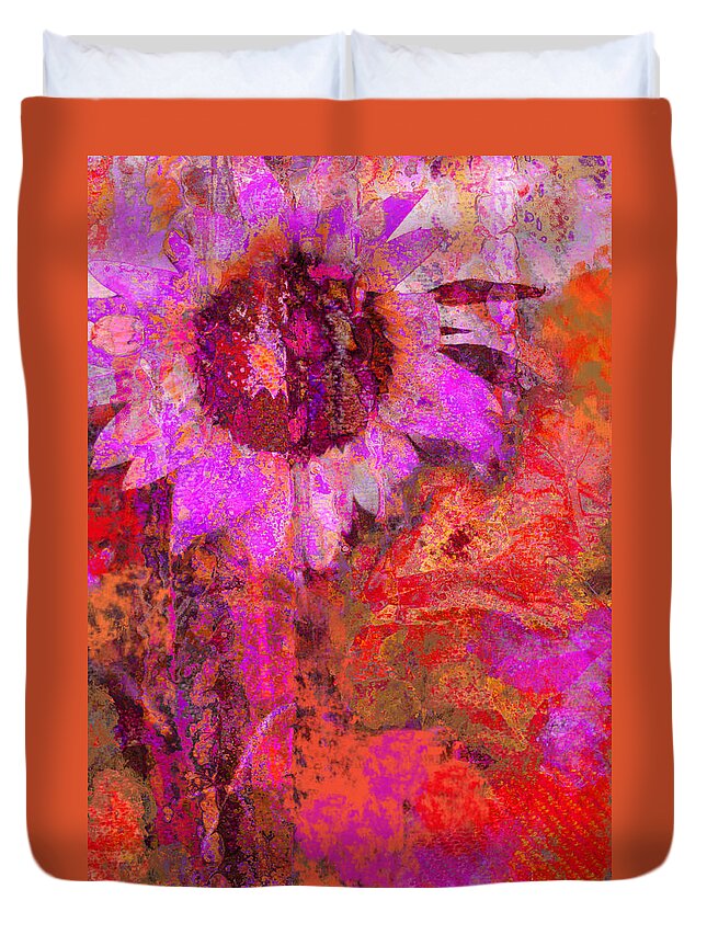 Sunflower Duvet Cover featuring the photograph Sunflower Burst II by Suzanne Powers