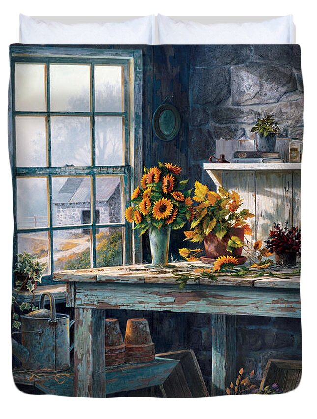 Michael Humphries Duvet Cover featuring the painting Sunlight Suite by Michael Humphries