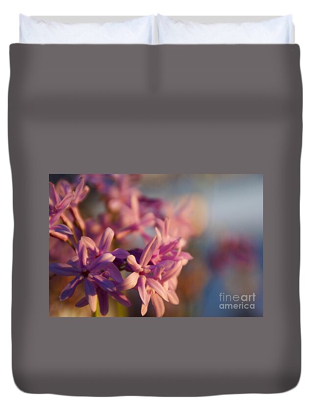 Pink Duvet Cover featuring the photograph Sunlit Dream by Linda Shafer