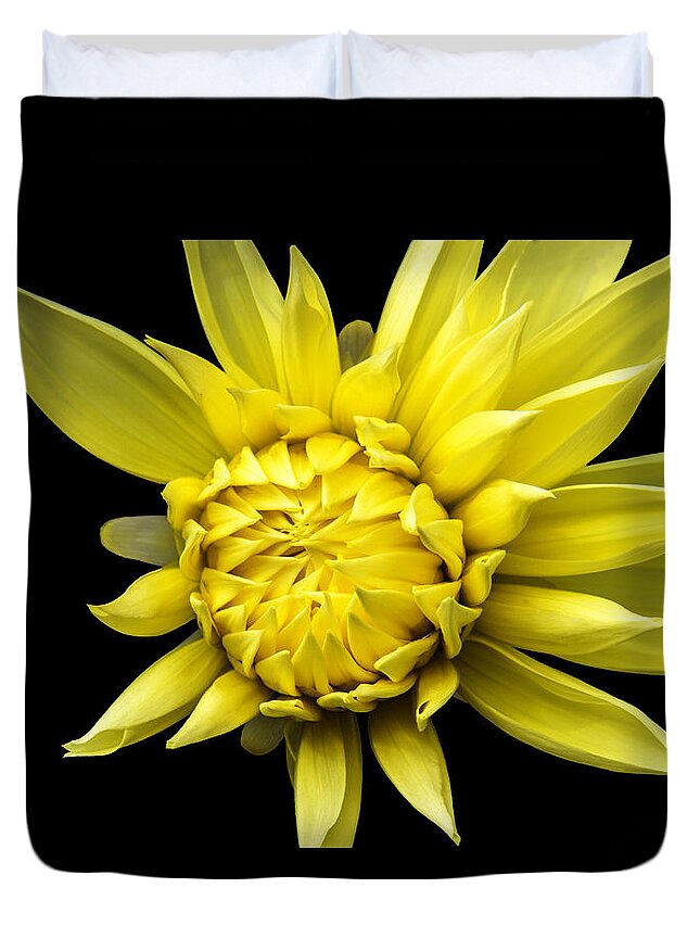 Yellow Flower Duvet Cover featuring the photograph Sunny Prince by Marina Kojukhova