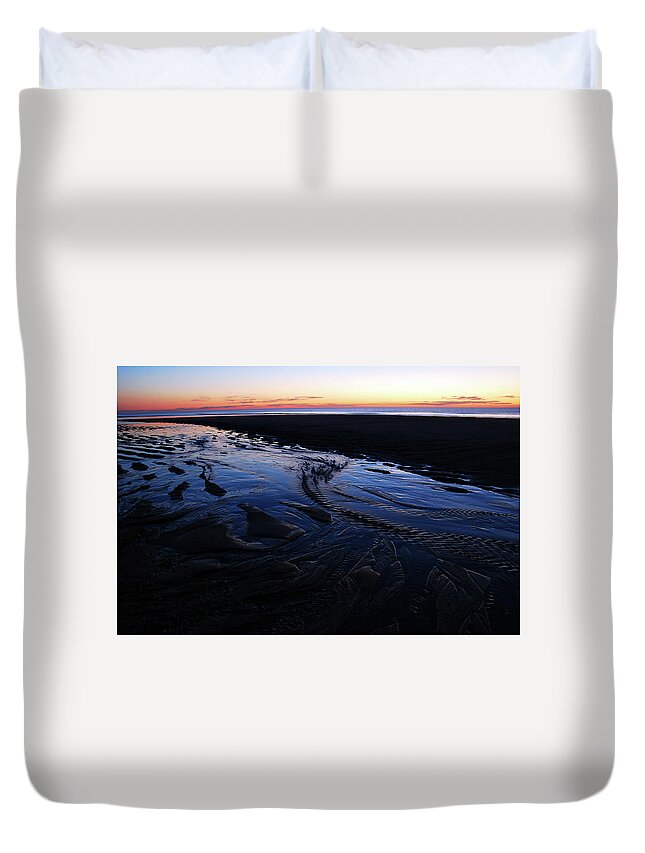 Sunrise Duvet Cover featuring the photograph Sunrise at the Coast by James Kirkikis